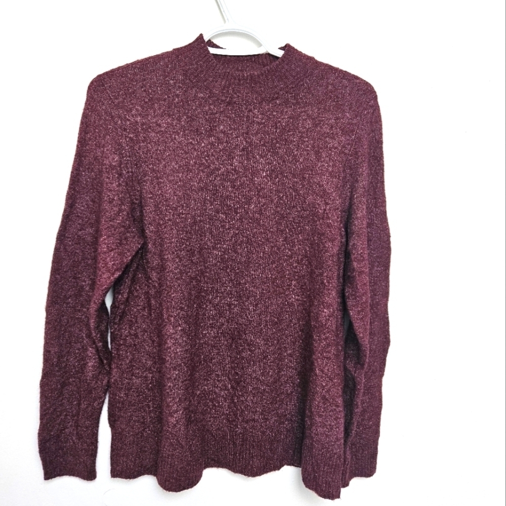 Abercrombie & Fitch Sz XL Crewneck Burgundy Knit Layering Sweater